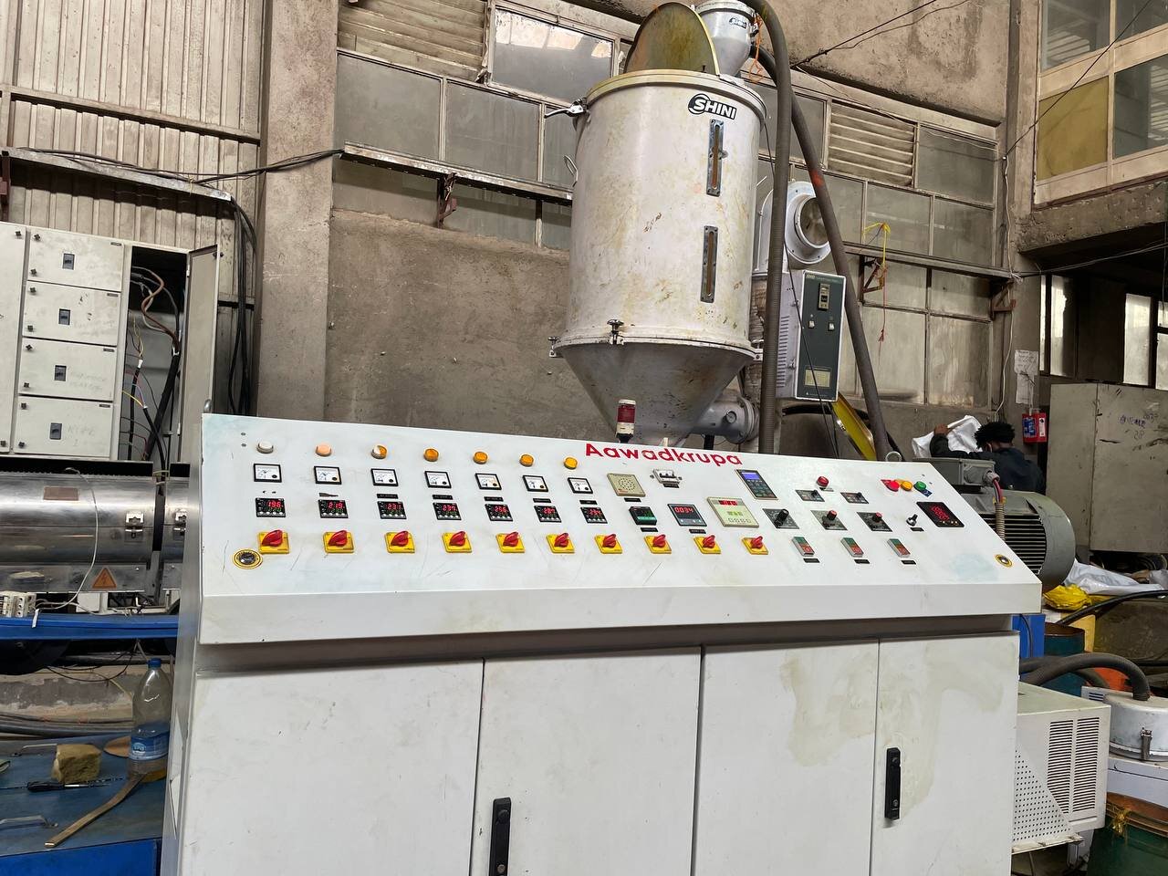 Extrusion line control panel